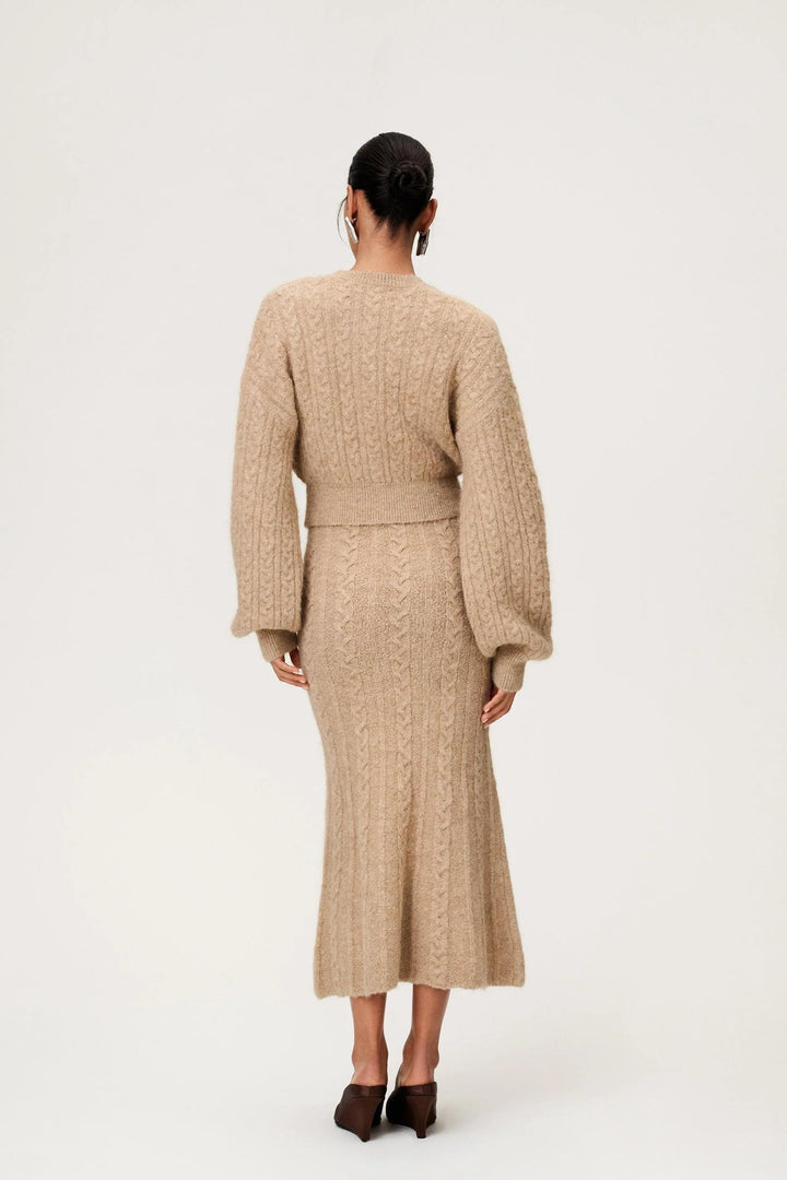 Merano Cardigan- Beige Melange