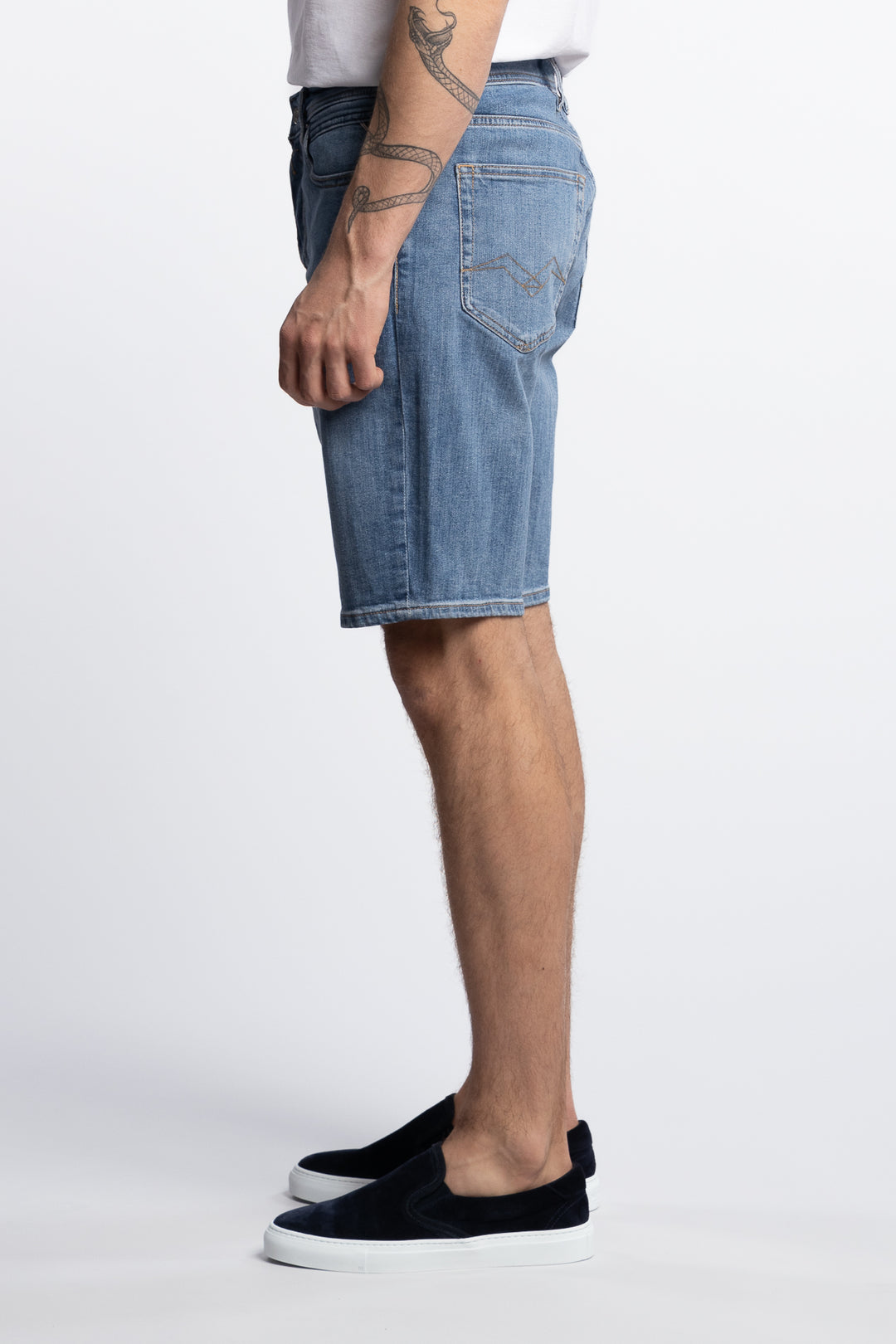 Grover Regular Fit Cotton/Stretch Shorts Light Blue
