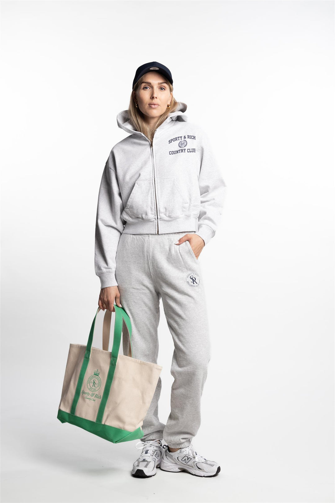 S&R Sweatpants Heather Gray/Navy