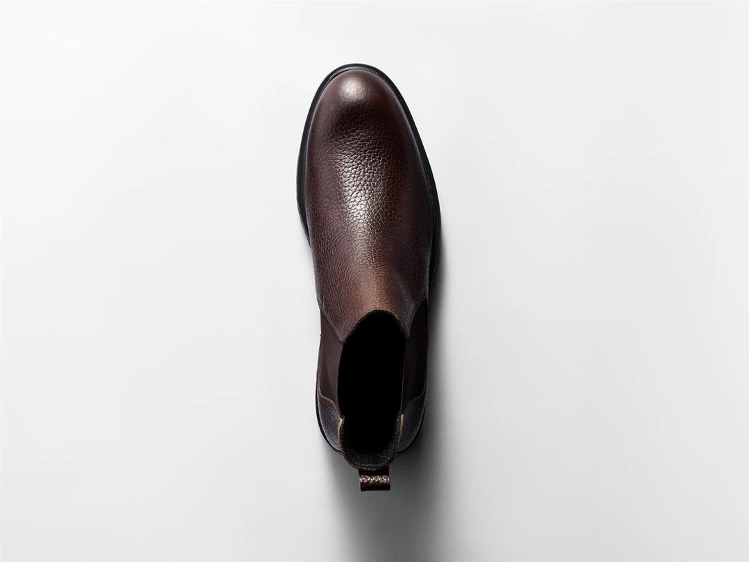 Thunder Chelsea Boot Dark Brown Structured