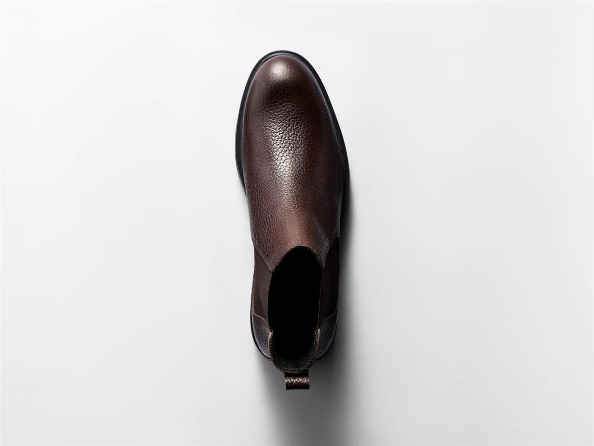 Thunder Chelsea Boot Dark Brown Structured