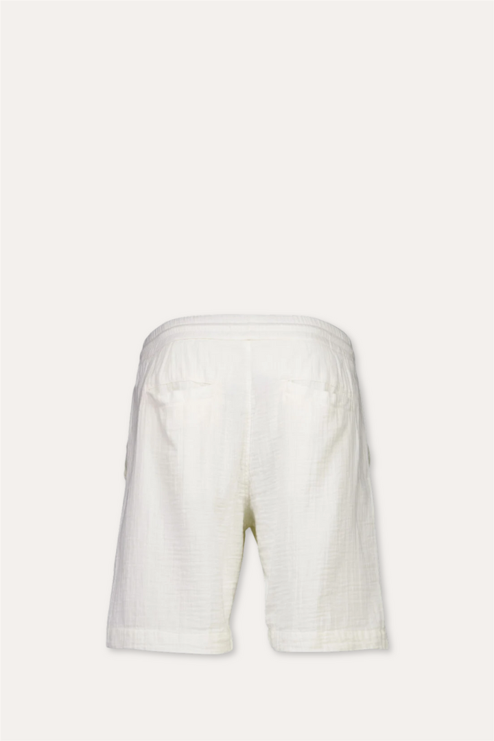 Cotton Muslin Shorts Off White