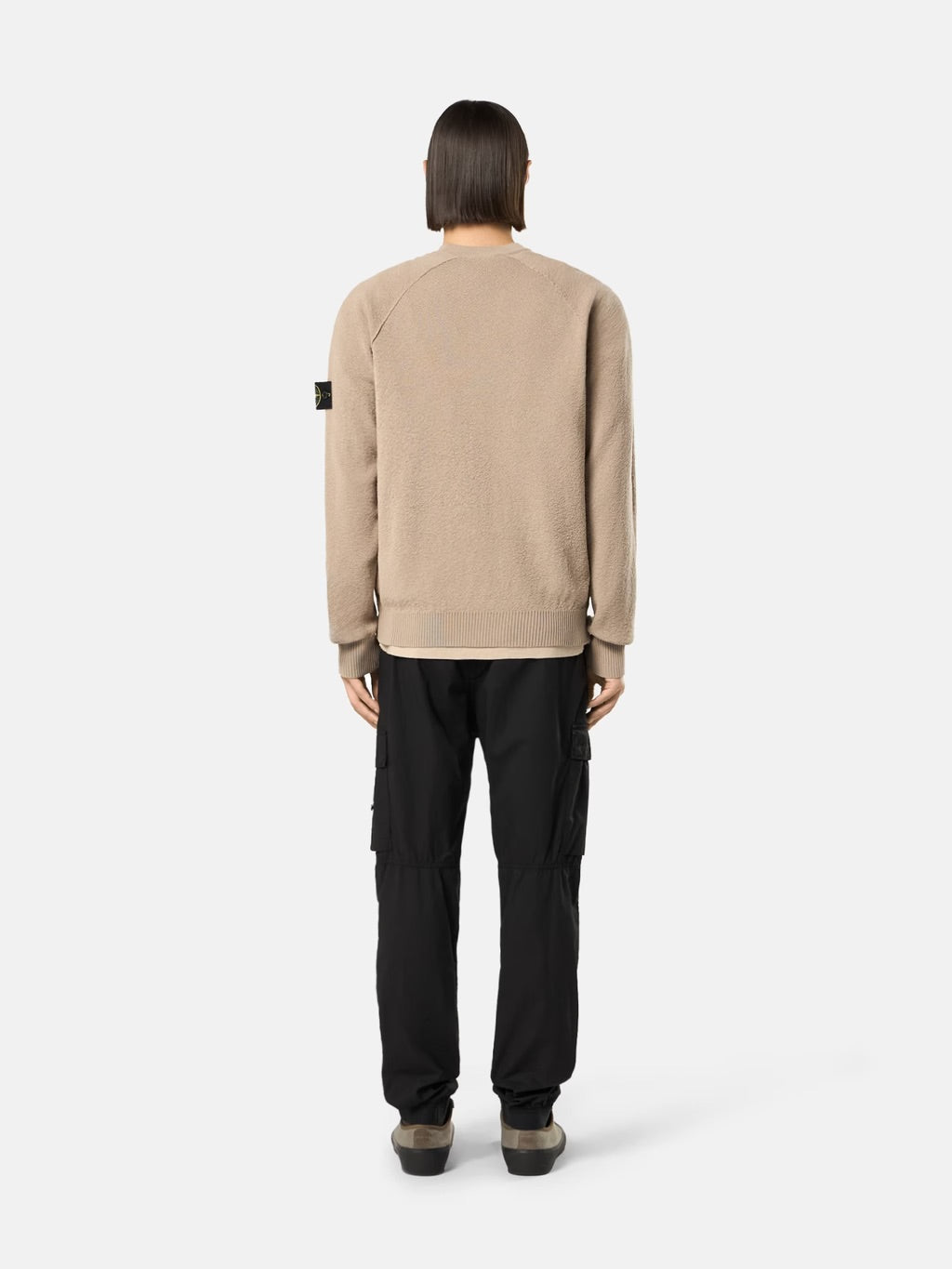 Loose-Fit Crewneck Jumper With Raglan Sleeves Desert