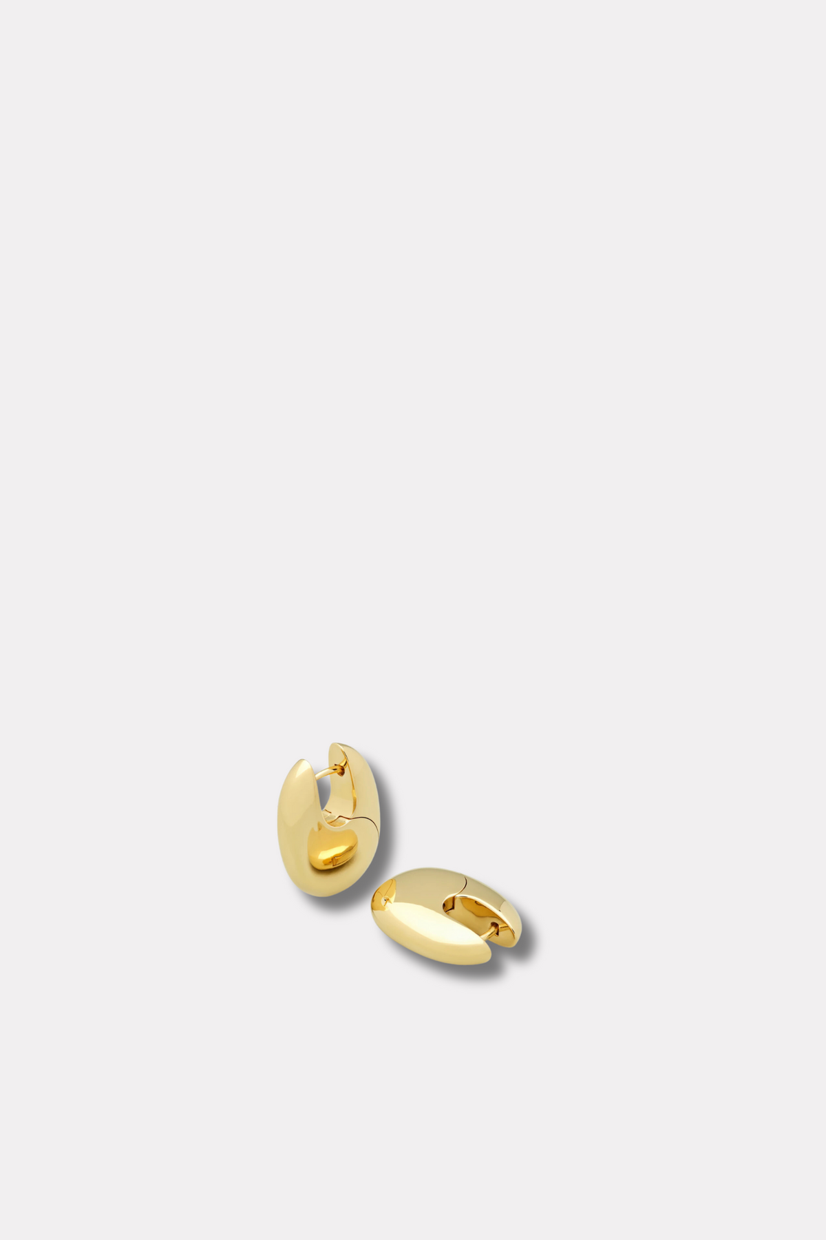 Women's Pebble Hoops Medium- Gold