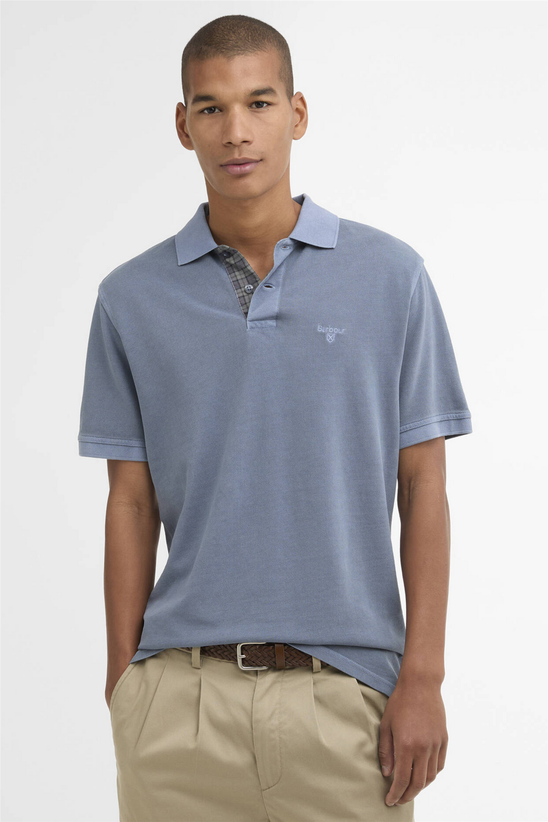 Tartan Polo Washed Blue