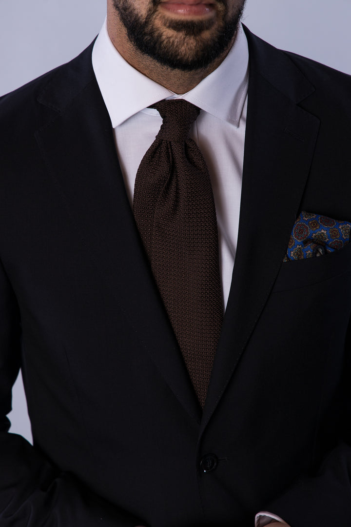 Wool Printed Hanky Blue/Navy