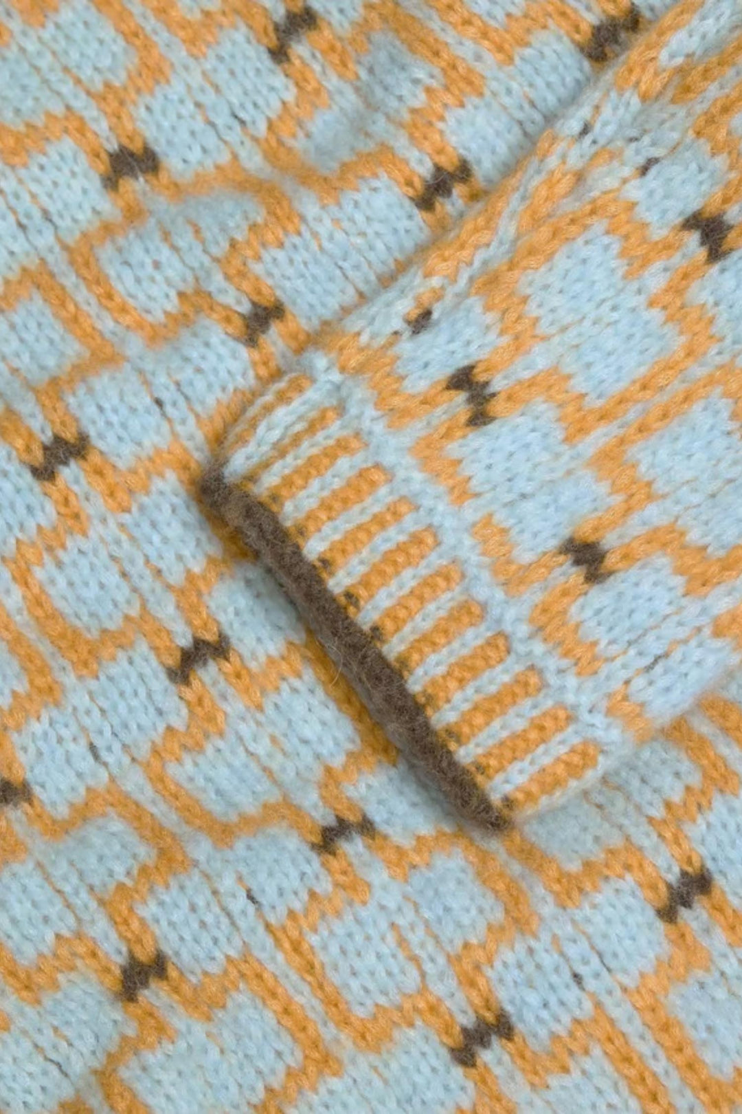 Norwegian Wool Turtleneck - Blue Mix