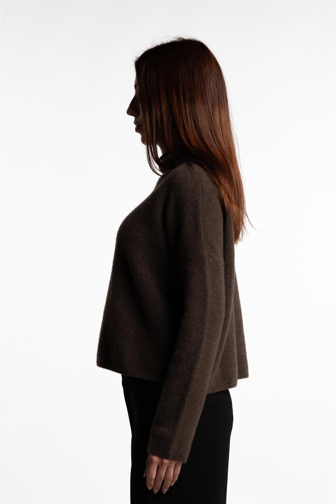 Mika Yak Funnelneck Sweater- Driftwood