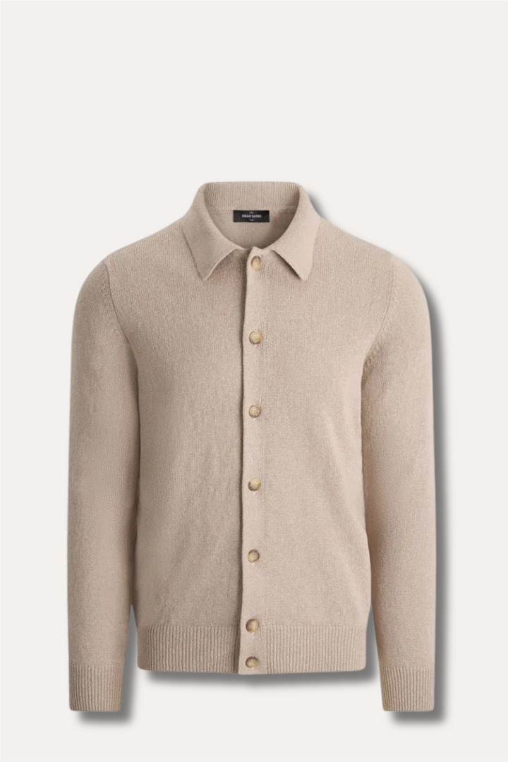 Cashmere/Cotton Cardigan Beige