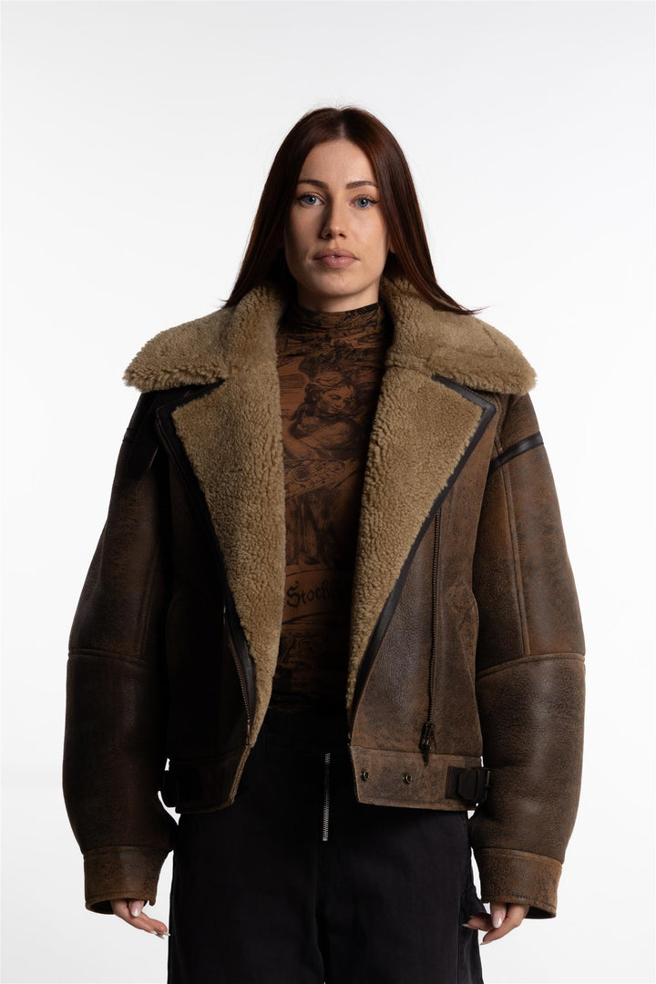 Shearling Jacket- Brown