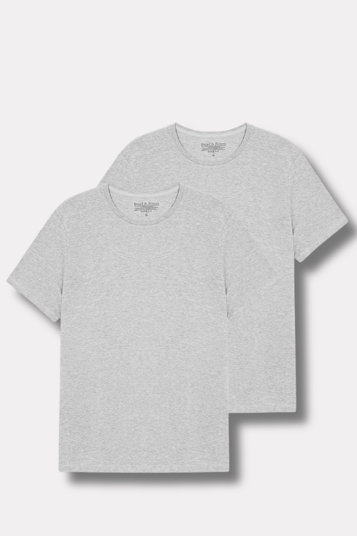 Crew Neck 2-Pack Grey Melange