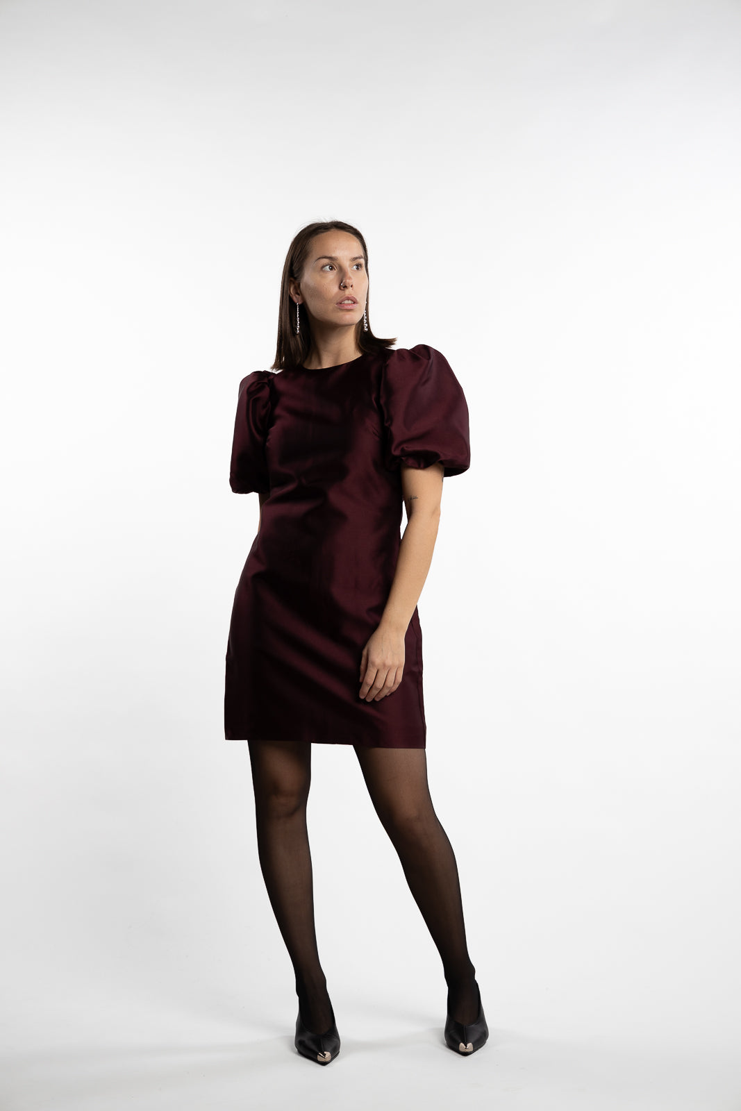 Marie Dress- Bordeaux