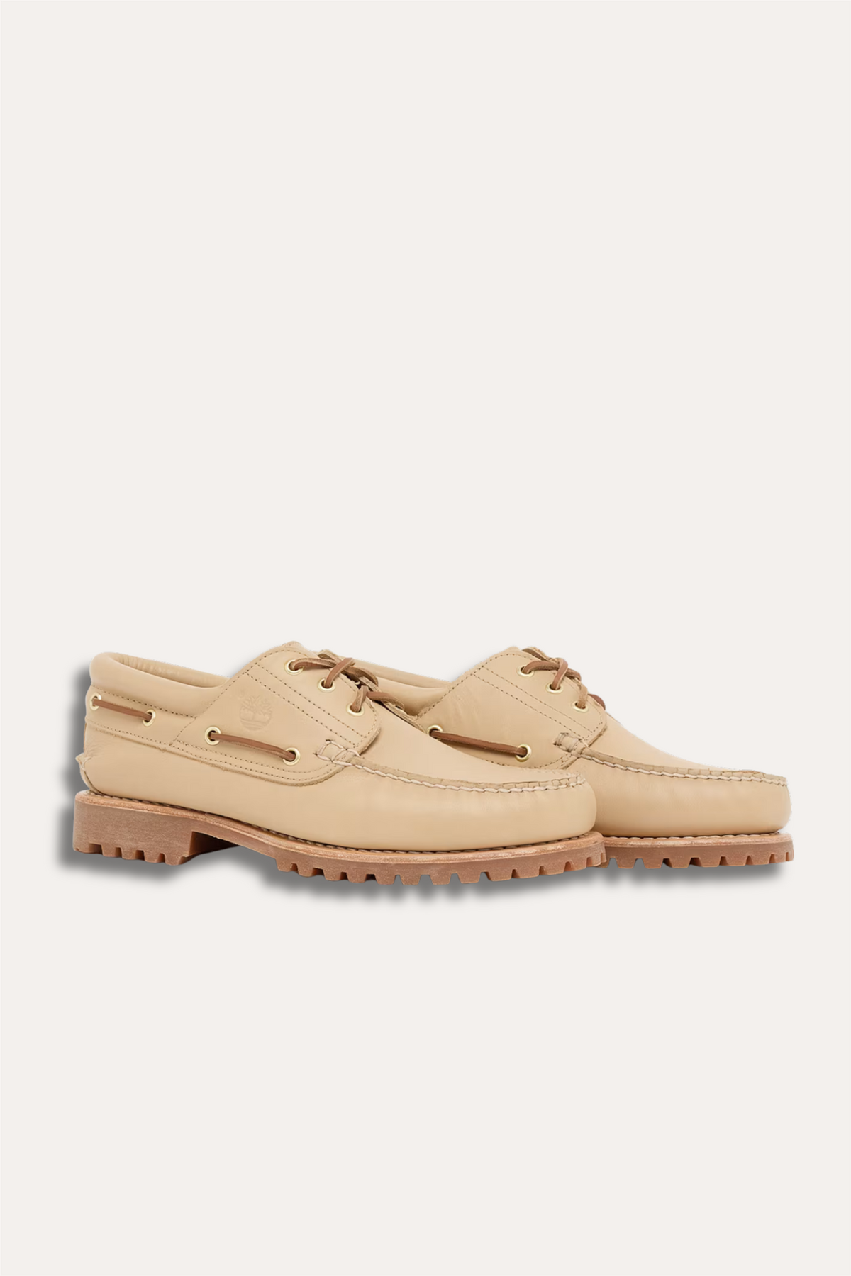 Authentic Boat Shoe Beige Full Grain