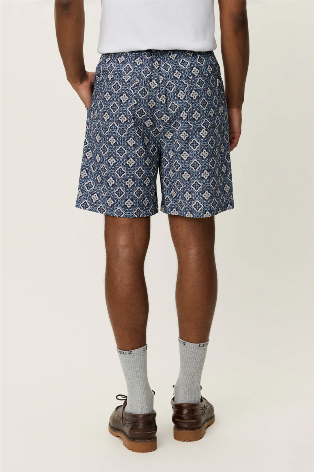 Harry Arabesque AOP Shorts Blue Fog