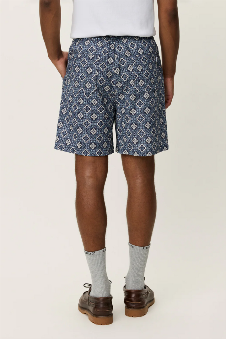 Harry Arabesque AOP Shorts Blue Fog