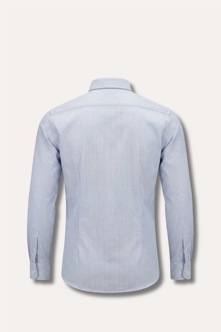 Oxford Cotton Shirt Light Blue Stripe