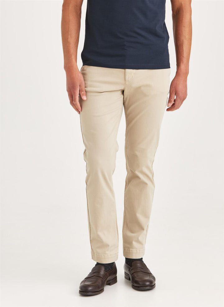 Jeffrey Brushed Slim Fit Chino Khaki