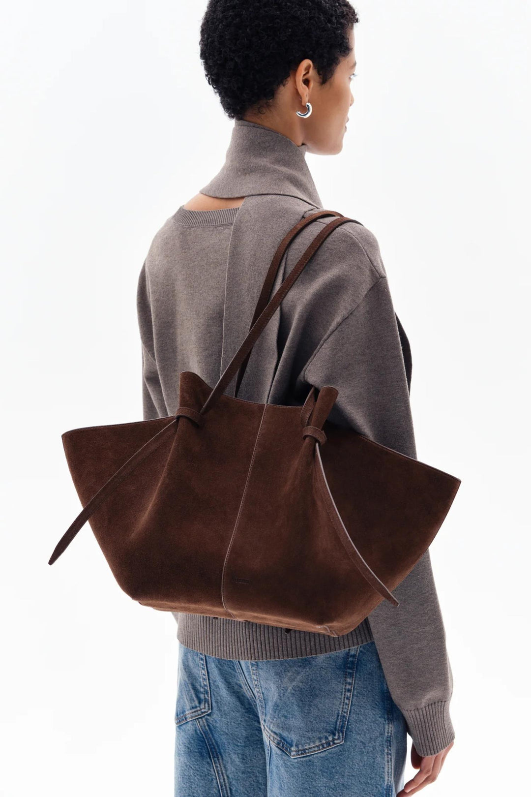 Large Mochi- Chocolate Suede