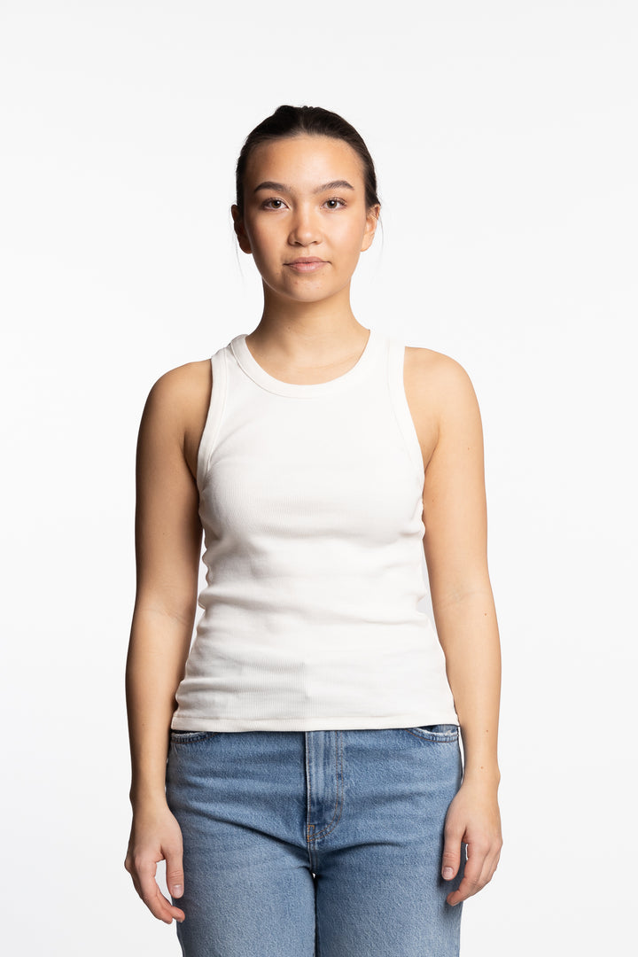 Pia Rib Singlet- Ecru