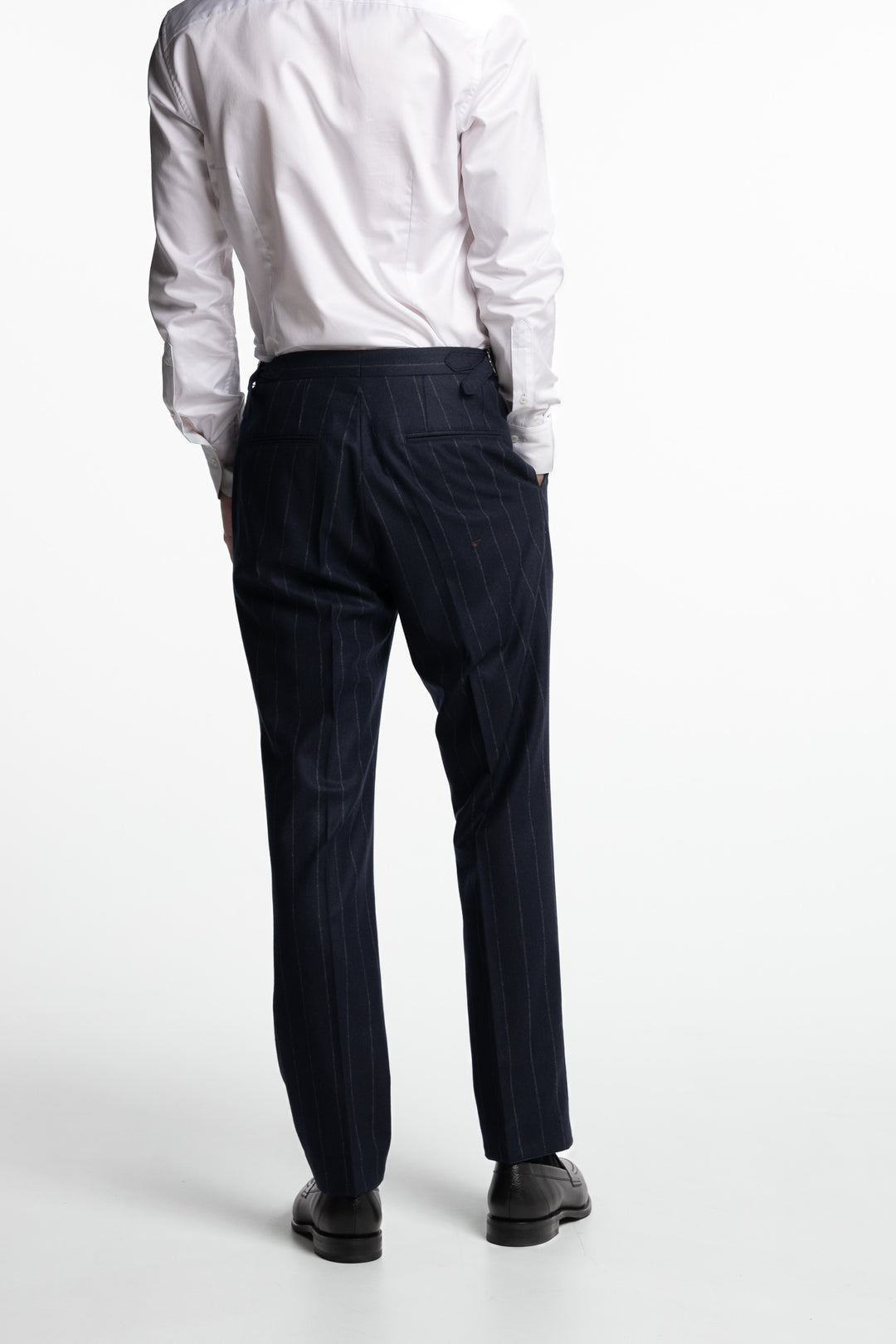 Prato Flannel Trousers Pinstripe Navy