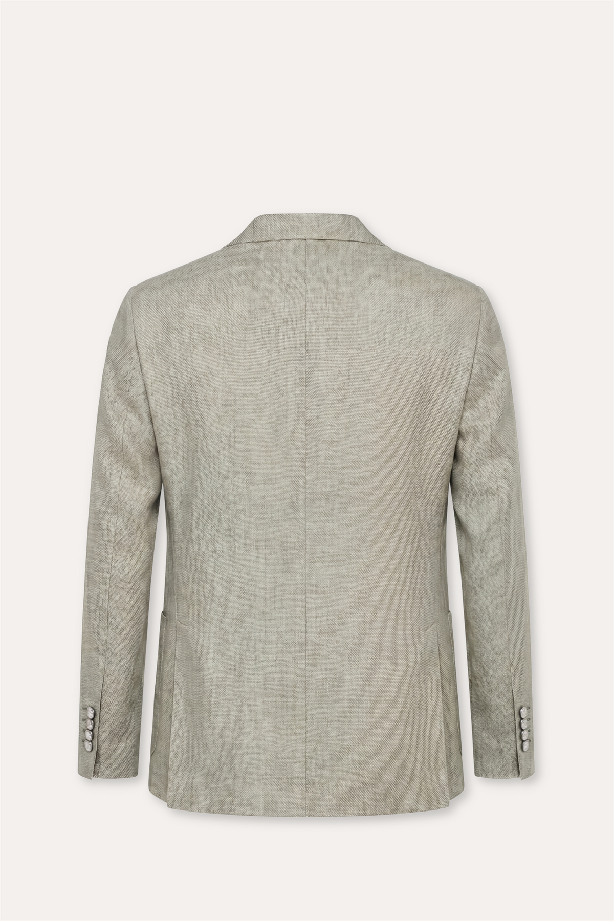 Linen/Wool Slim Fit Blazer Light Green