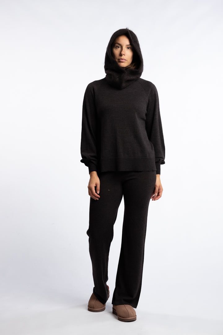 Kajsa Chunky Balaclava- Dark Brown