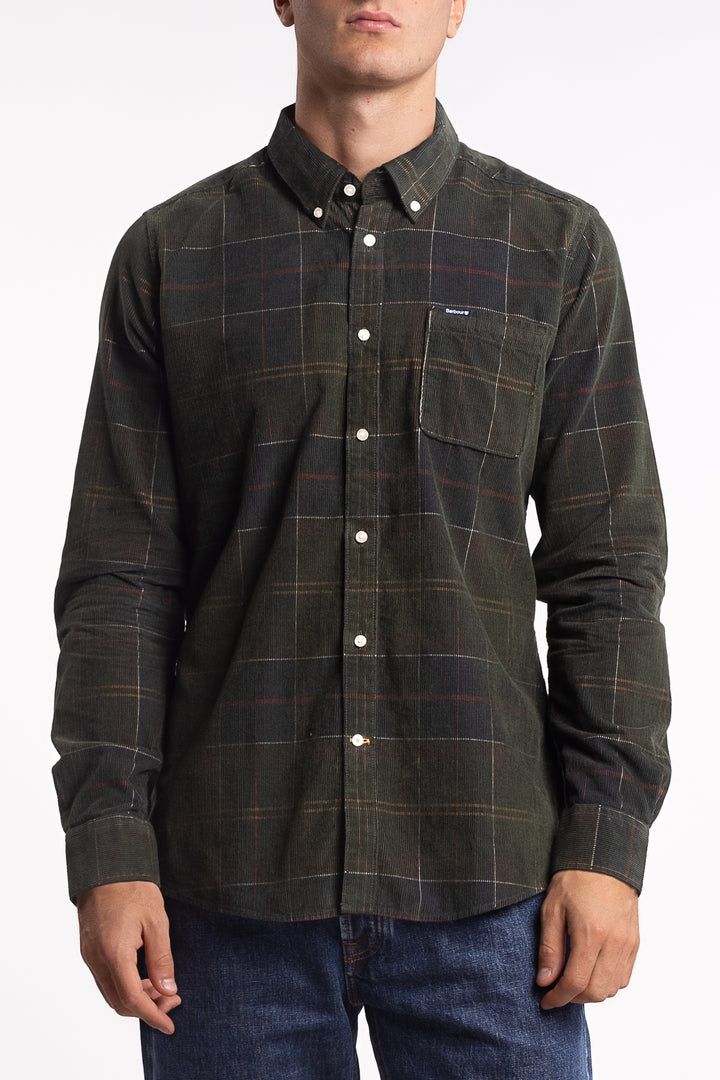 Blair Tailored Long-Sleeved Cord Shirt Classic Tartan