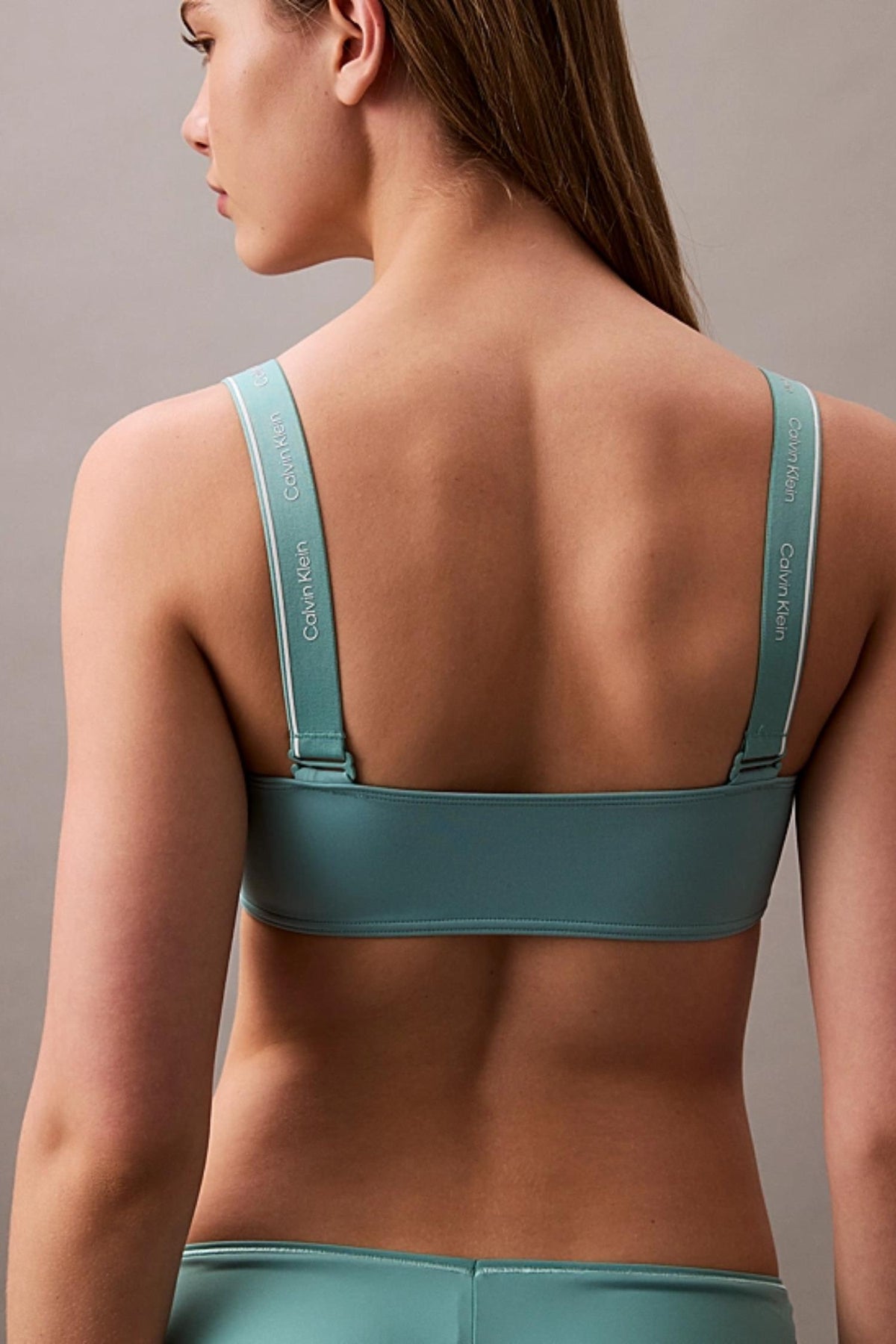 Bandeau Bikini Top- Saltwater Aqua L65
