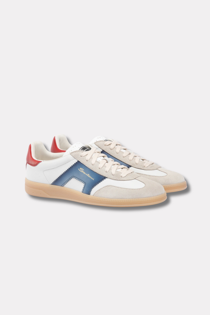 DBS Olympic Leather Sneaker Red/Blue/Beige