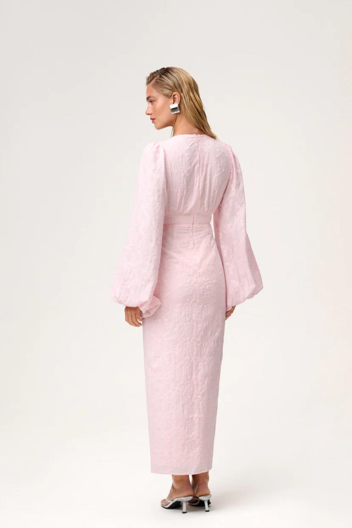 Positano Dress- Pink Embroidery
