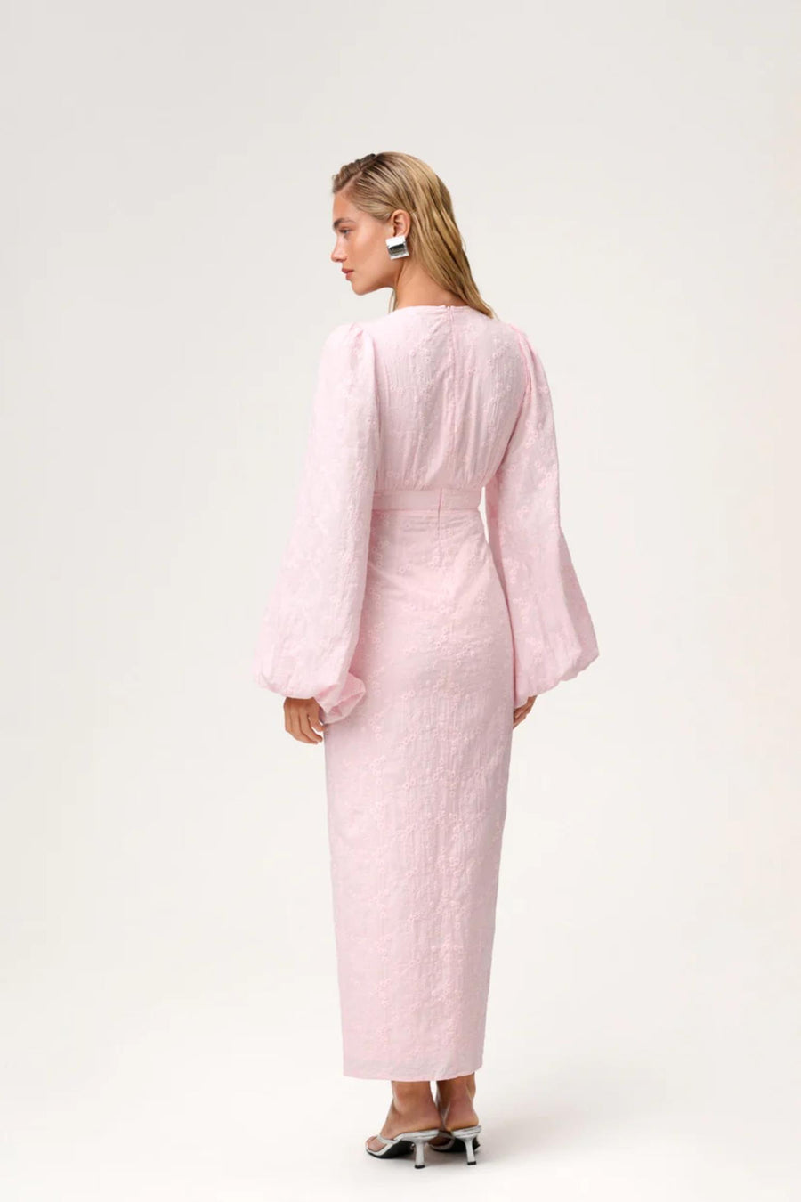 Positano Dress- Pink Embroidery