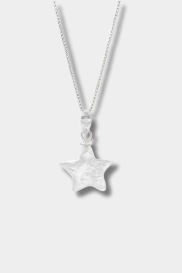 Pearl Star Necklace - Silver