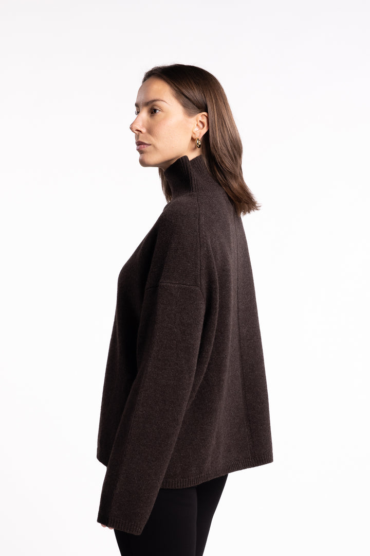 Chunky Turtleneck- Coffee