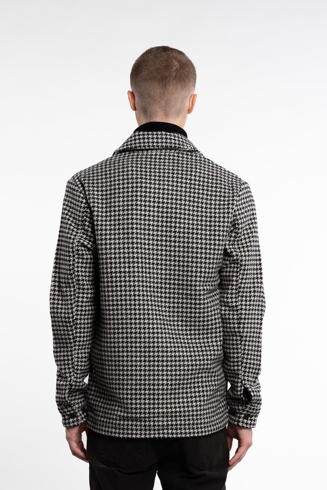 Milian Houndstooth Overshirt Light Desert Sand/ Black