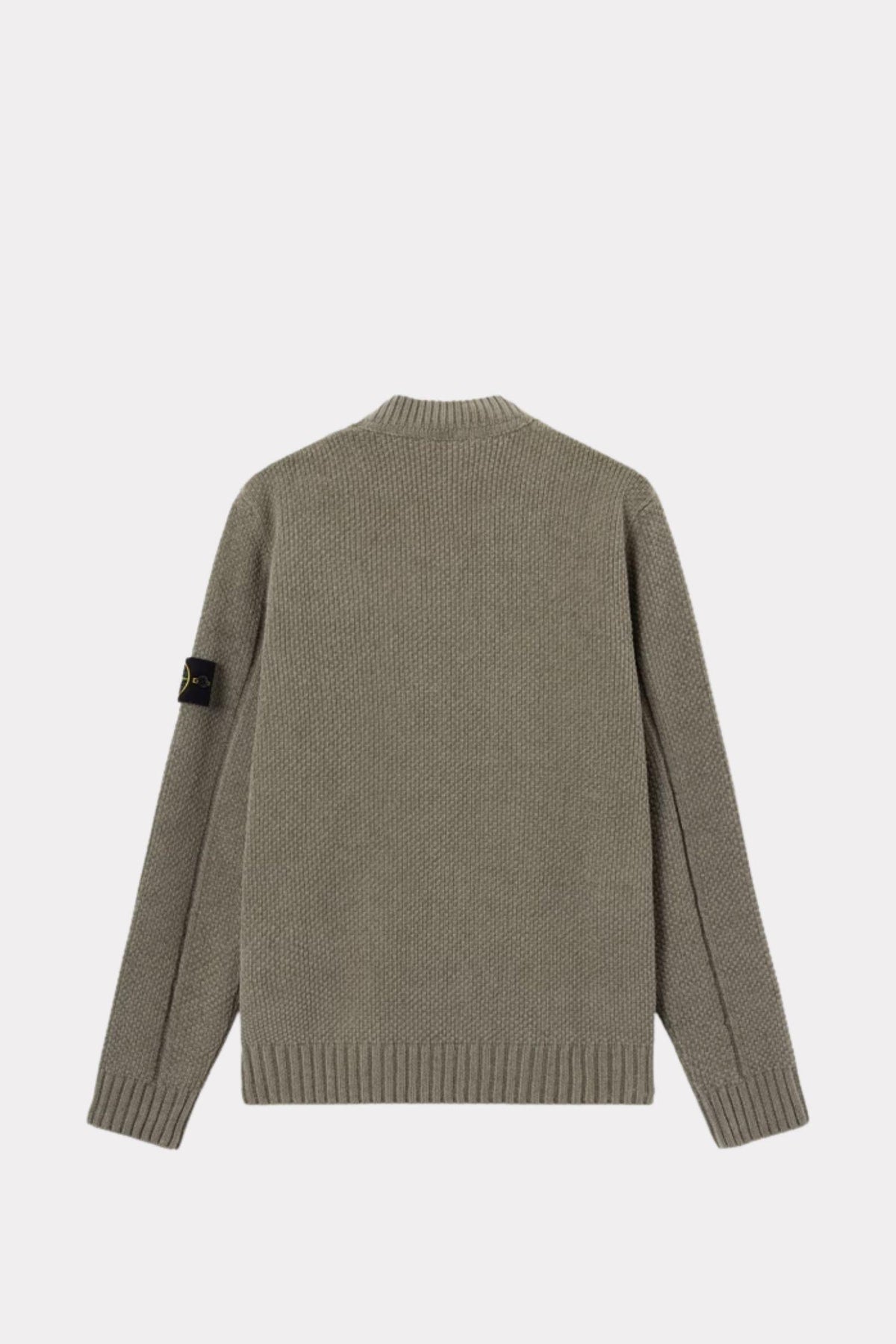 5100005 Mock Neck Jumper With Ribbed Trims Sage Green