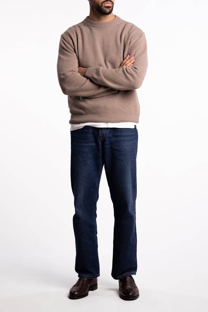 Merino Cashmere Crew Neck Beige