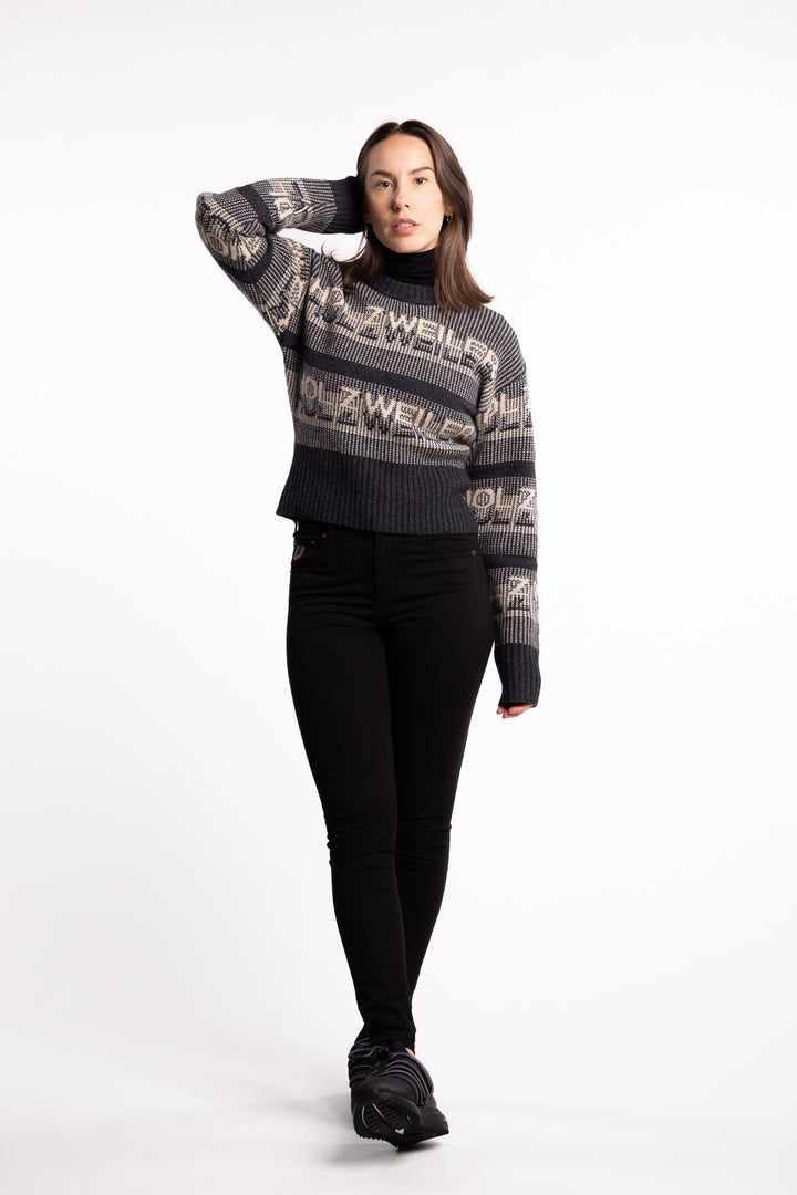 Ski Cropped Crew - Dk. Grey