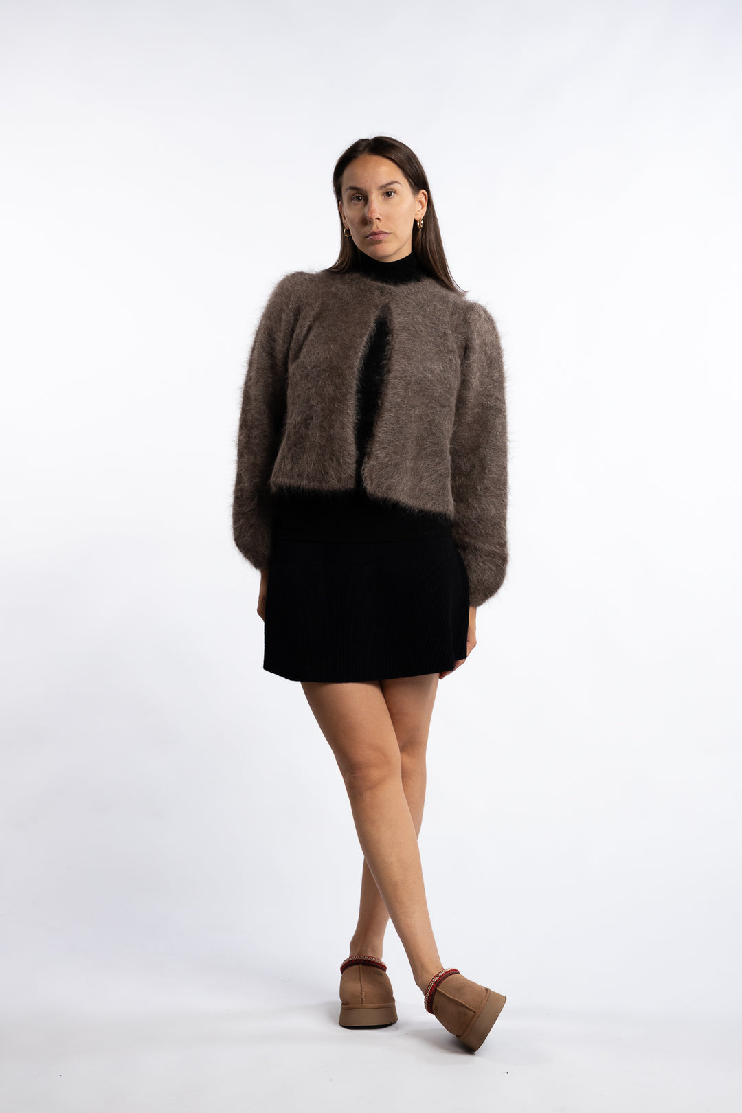 Amelia Chunky Cardigan- Brown