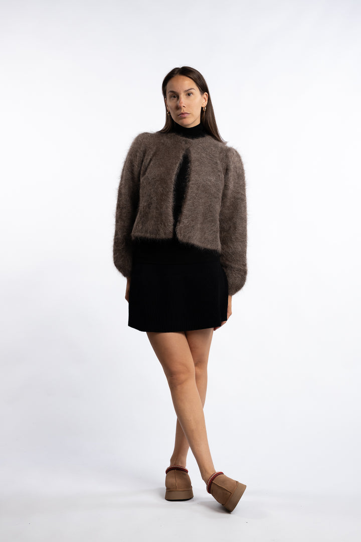 Amelia Chunky Cardigan- Brown