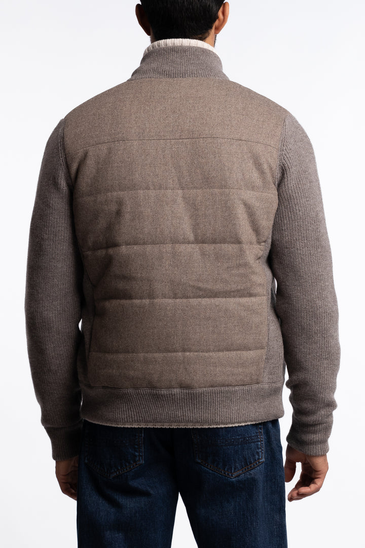 Super Geelong And Flannel Wool Jacket Brown
