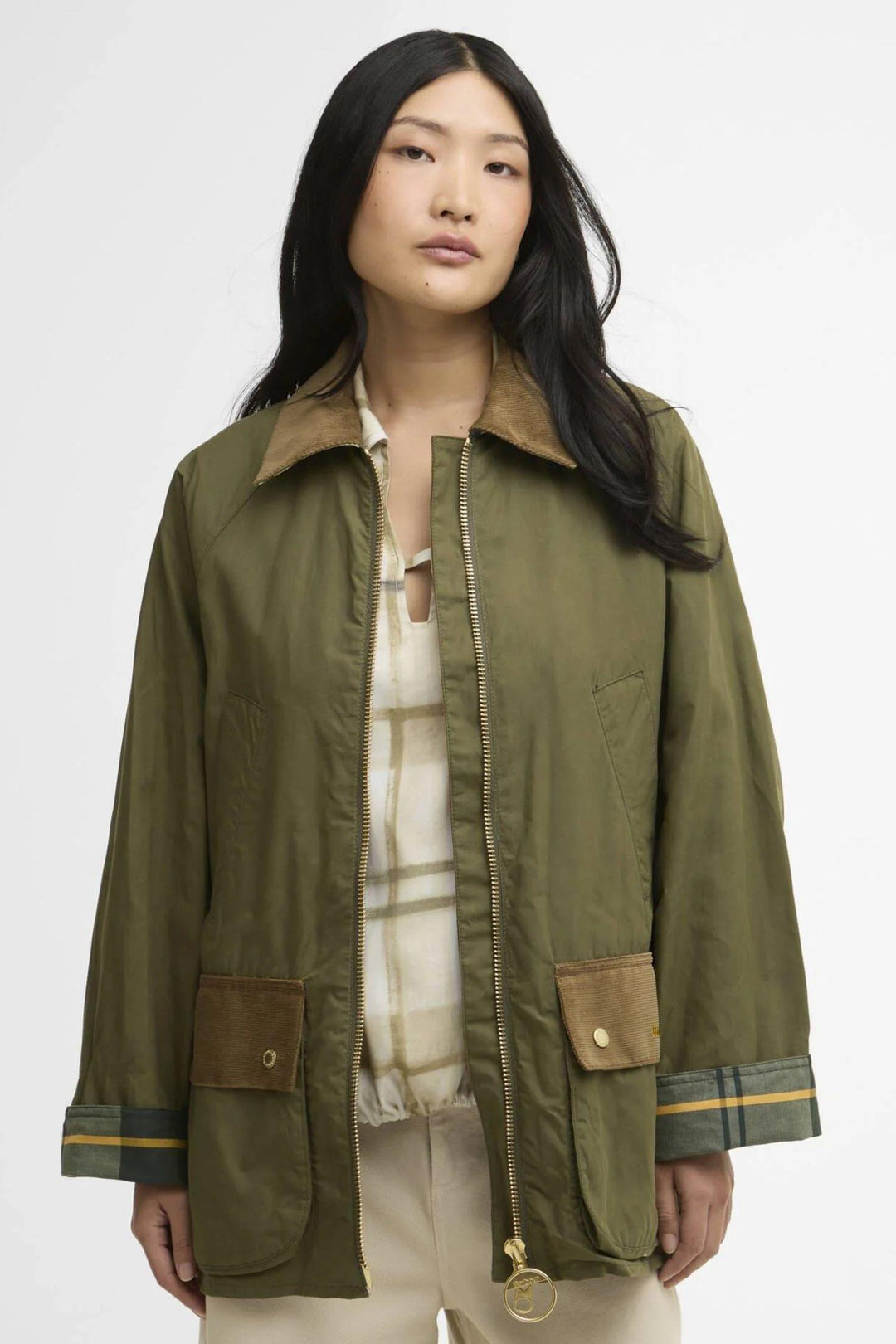 Laneshaw Casual jacket- Dusky Green