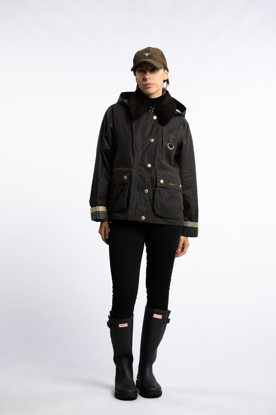 Barbour Reighton Wax- Olive / Ancient Tartan