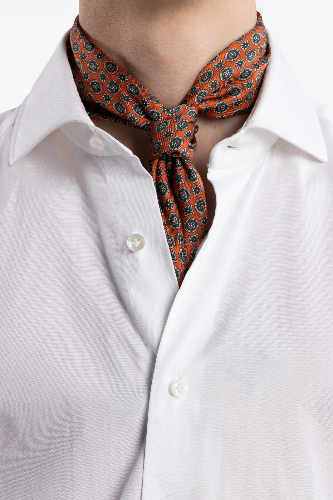 Silk Bandana Light Orange/Green