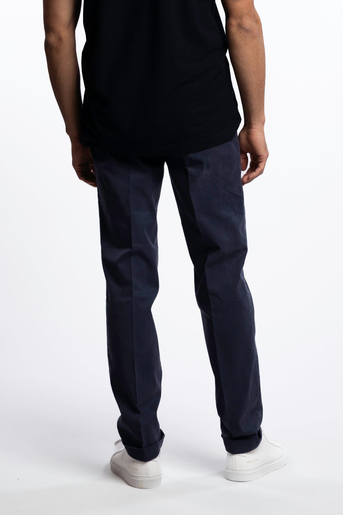 Cotton/Silk Chinos Navy