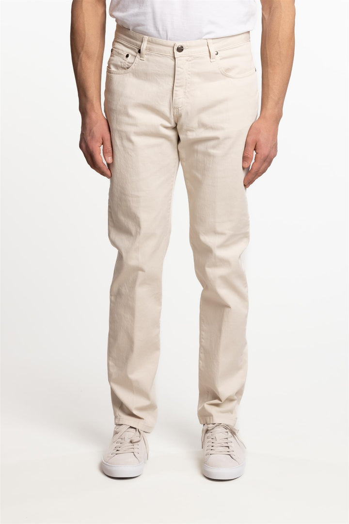 5-Pocket Cotton/Stretch Pant Beige