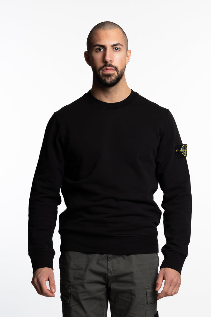 Garment Dyed Crewneck Sweatshirt Black