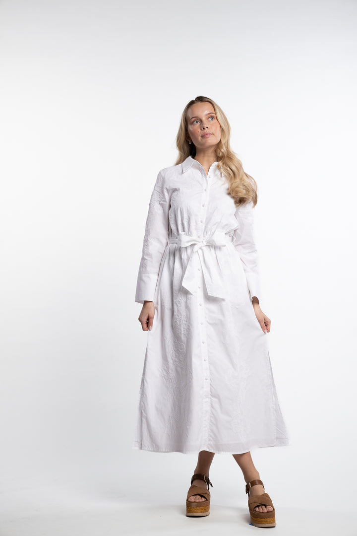 Rubina Embrodery Dress- White