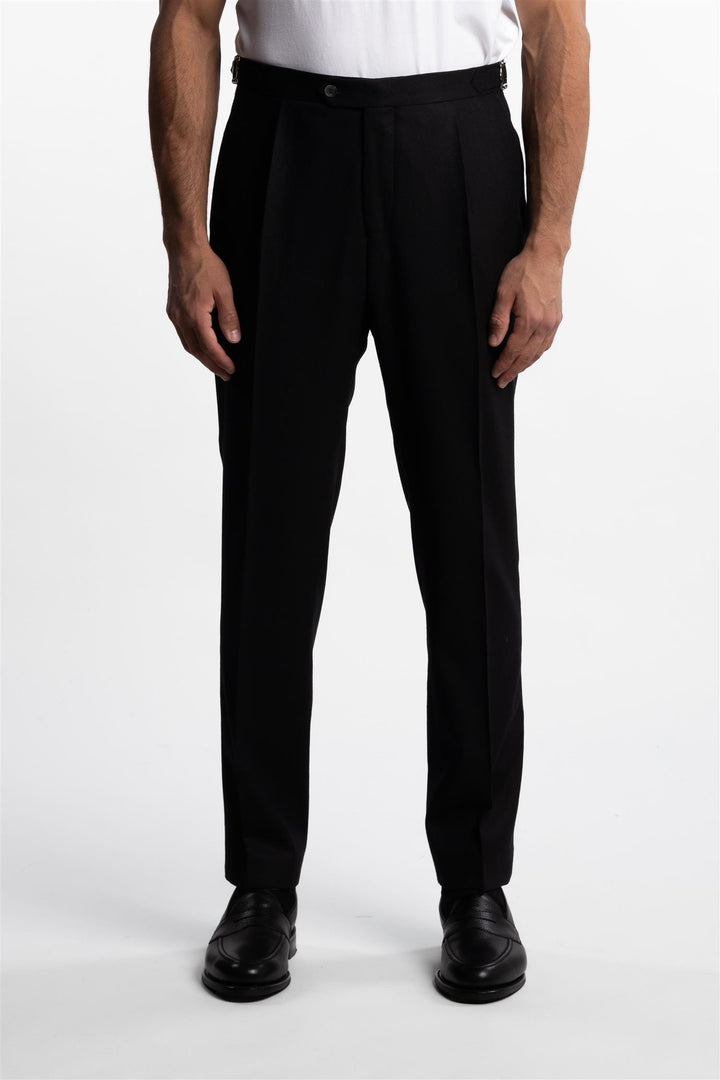 Prato Flannel Trousers Black