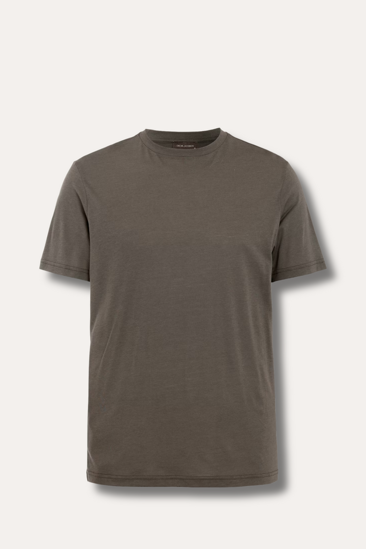 Kim Tencel/Cotton Regular Fit T-shirt Nettle Green