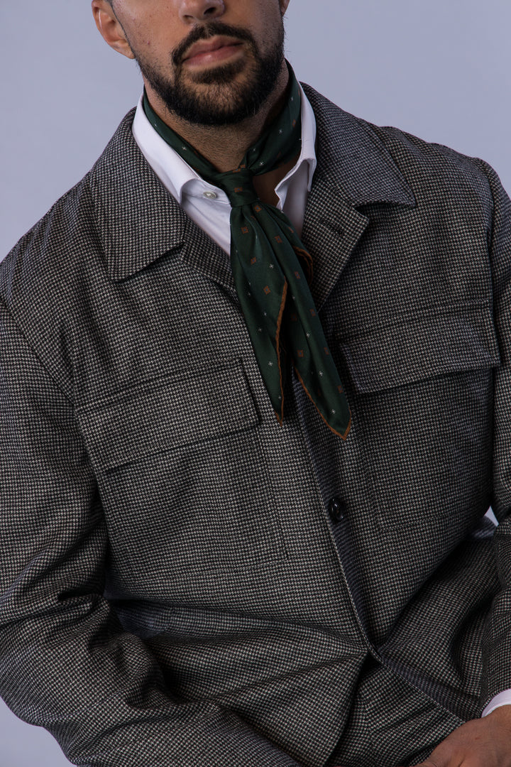 Silk Bandana Green/Brown